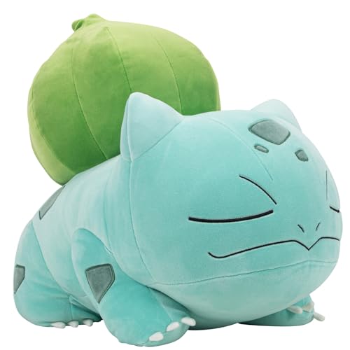 Pokemon Bulbasaur Schlafender Plüsch, 45,7 cm, Premium-Plüsch in Schlafposition von Pokémon