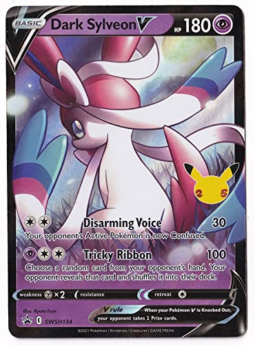 Pokemon Celebrations 25th Dark Sylveon V SWSH134 Jumbo/Übergroß Pokemon Celebrations 25th Dark Sylveon V SWSH134 Jumbo/Übergroß von Pokémon