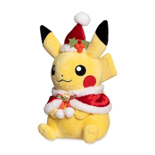 Pokemon Center: Pikachu with Holiday Cape & Hat Pokémon Holiday Plush - 14 In., 701E10516, Mehrfarbig von Pokémon