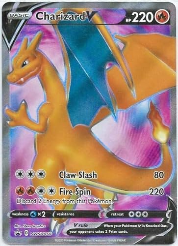 Pokemon - Charizard V SWSH050 Full Art Black Star Promo Holo-Folienkarte von Pokemon