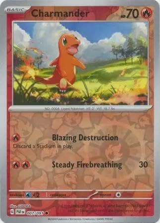 Pokemon - Charmander 007/091 - Paldean Fates - Reverse Foil - Einzelkarte von Pokémon