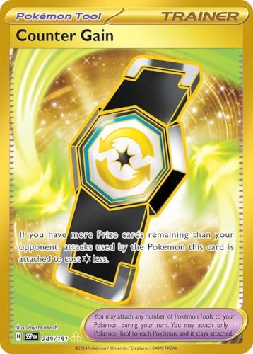 Pokemon - Counter Gain 249/191 - Surging Sparks Gold Full Art Folie Einzelkarte Pokemon - Counter Gain 249/191 - Surging Sparks Gold Full Art Folie Einzelkarte von Pokémon