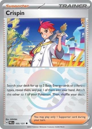 Pokemon Crispin 105/131 - Prismatic Evolutions (Poke Ball) Folienkarte von Pokémon