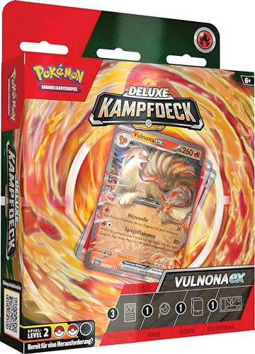 Pokémon Deluxe-Kampfdeck Vulnona-ex (sofort spielbares Deck mit 60 Karten & Zubehör) von Pokémon