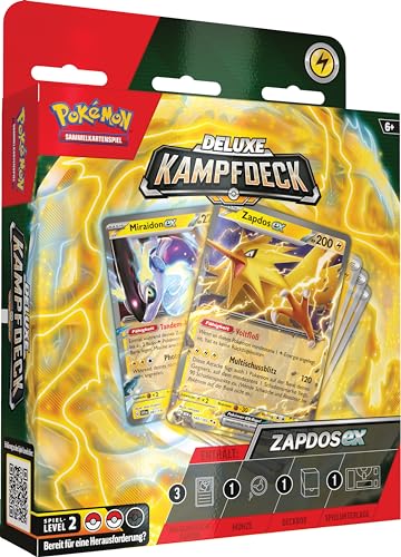 Pokémon Deluxe-Kampfdeck Zapdos-ex (sofort spielbares Deck mit 60 Karten & Zubehör) von Pokémon