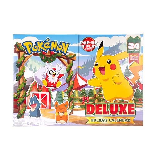 Pokémon Deluxe X-mas Advent Kalender 2025 PKW4117 - Multicolor - Inklusive 24 Christmas Themed Kampffiguren + 4 Zubehörteile - Official Pokemon Playset for children 4+ Pokémon Deluxe X-mas Advent Kalender 2025 PKW4117 - Multicolor - Inklusive 24 Christmas Themed Kampffiguren + 4 Zubehörteile - Official Pokemon Playset for children 4+ von Pokémon