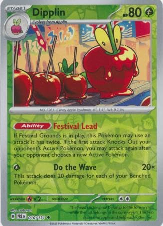 Pokemon - Dipplin 010/131 Prismatic Evolutions - Reverse Foil Einzelkarte von Pokémon