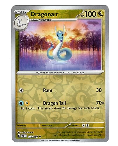 Pokemon - Dragonair 158/197 - Obsidian Flames - Reverse Foil - Einzelkarte Pokemon - Dragonair 158/197 - Obsidian Flames - Reverse Foil - Einzelkarte von Pokémon