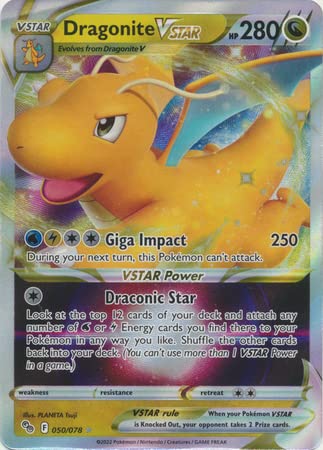 Pokémon Dragonite VSTAR - 050/078 - Ultraseltene Pokémon Go-Singles-Sammelkarte (1) von Pokémon