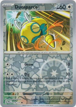 Pokemon - Dunsparce 079/131 Prismatic Evolutions - Reverse Foil Einzelkarte von Pokémon