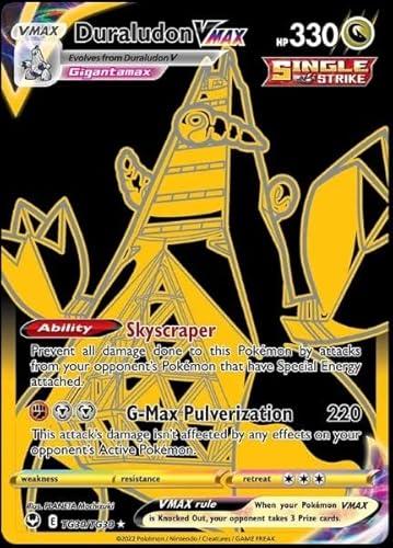Pokémon Duraludon Vmax – TG30/TG30 – Silber-Tempest – Trainer Gallery Sammlerkarte, ultra-seltene Karte, 1 Stück Pokémon Duraludon Vmax – TG30/TG30 – Silber-Tempest – Trainer Gallery Sammlerkarte, ultra-seltene Karte, 1 Stück von Pokemon
