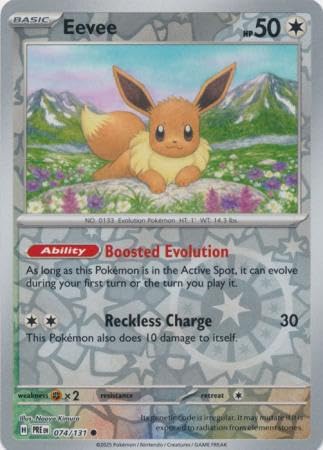 Pokemon - Eevee 074/131 Prismatic Evolutions - Reverse Foil Einzelkarte von Pokémon