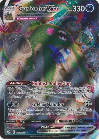 Pokemon Einzelkarte GARBODOR VMAX 101/203 EVOLVING SKIES von The Pokemon Company International