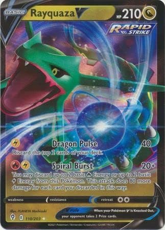 Pokemon Einzelkarte RAYQUAZA V 110/203 EVOLVING SKIES von The Pokemon Company International
