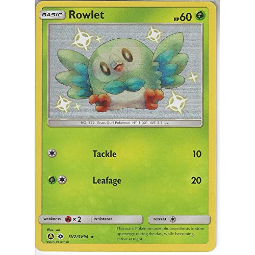 Pokemon Einzelkarte ROWLET Shiny Vault SV2/SV94 Hidden Fates von Pokémon
