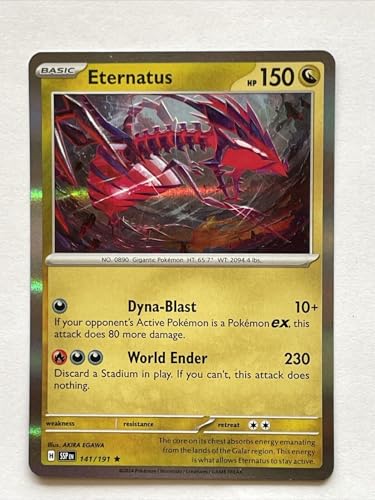 Pokemon - Eternatus 141/191 - Surging Spark - Folie Seltene Einzelkarte Pokemon - Eternatus 141/191 - Surging Spark - Folie Seltene Einzelkarte von Pokémon