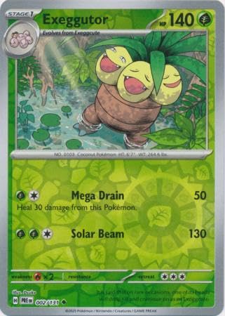 Pokemon - Exeggutor 002/131 Prismatic Evolutions - Reverse Foil Einzelkarte von Pokémon
