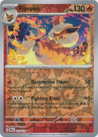 Pokemon - Flareon 013/131 Prismatic Evolutions - Reverse Foil Einzelkarte von Pokémon