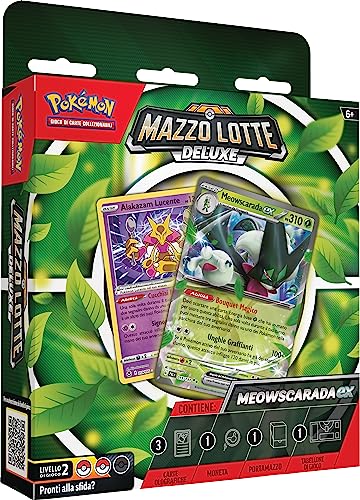 Pokémon - TCG Meowscarada-ex Deluxe Battle Deck (Spielfertiges Set mit 60 Karten und weiteres Zubehör), italienische Ausgabe, 290-60378 von Pokémon