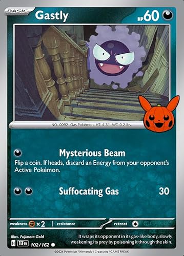 Pokemon - Gastly 102 - Trick or Trade 2024 - Cosmos Holo - Halloween Promo von Pokémon