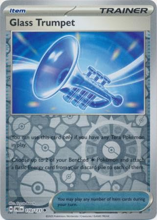 Pokemon - Glastrompete 110/131 Prismatic Evolutions - Reverse Foil Einzelkarte Pokemon - Glastrompete 110/131 Prismatic Evolutions - Reverse Foil Einzelkarte von Pokémon