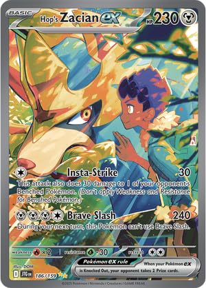 Pokemon - Hop's Zacian ex 186/159 - Journey Together - Special Illustration Rare - SIR - Folien Einzelkarte von Pokémon
