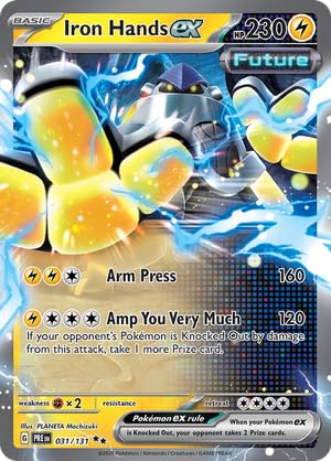 Pokemon - Iron Hands ex 031/131 - Prismatic Evolutions - Double Rare - Folien Einzelkarte von Pokémon