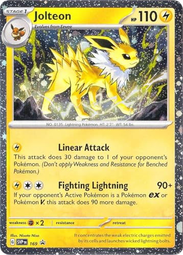 Pokemon - Jolteon SVP 169 - Prismatic Evolution Black Star Promo Cosmos Folie - Einzelkarte von Pokémon