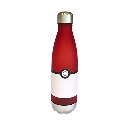 Pokémon Trinkflasche Pokéball, mit Drehverschluss und ca. 650ml Fassungsvermögen, für Schule oder Ausflug, aus PET von Pokémon