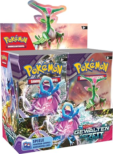 Pokémon Karmesin & Purpur – Gewalten der Zeit Display-Box (36 Boosterpacks), Mehrfarbig von Pokémon