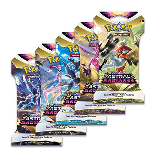 Pokemon Booster Packs Astral Radiance Karte x5 – Neue Vstar und Vmax Karte – Englische Karten – Spiele von Pokémon