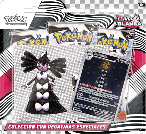 Pokémon: Sammlung mit speziellen Aufklebern von Scharlachrot und Violett-Lama: Gothitelle von JCC (1 holografische Promokarte und 3 Booster-Umschläge) von Pokémon