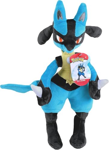 Pokemon Kuscheltier XXL Lucario 30 cm – Plüschtier – Neue 2023 – Plush - Offiziell Lizenziertes Pokemon Spielzeug von Pokémon
