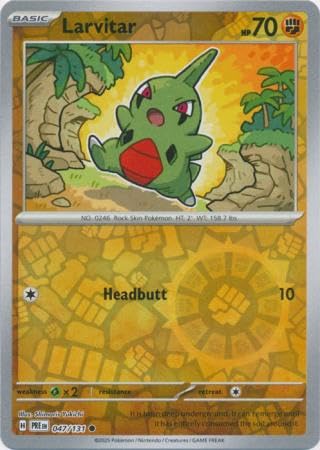 Pokemon - Larvitar 047/131 Prismatic Evolutions - Reverse Foil Einzelkarte von Pokémon