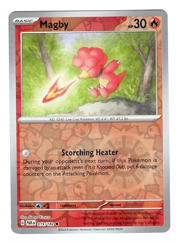 Pokemon - Magby 019/182 - Paradox Rift - Reverse Foil - Einzelkarte von Pokémon