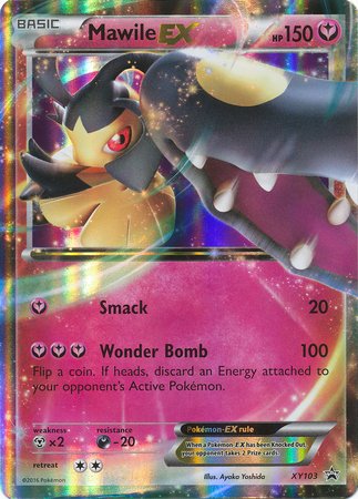 Pokémon - Mawile-EX (XY103) - Schwarz, Holo - Fee, Basic, 150 HP, Rückzug 2 - Sammelkarte, 156+ Jahre, 2 Spieler, Schwarz von Pokémon