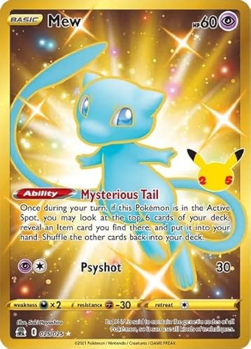 Pokemon Mew 025/025 - Celebrations - Gold Full Art Card von Pokemon