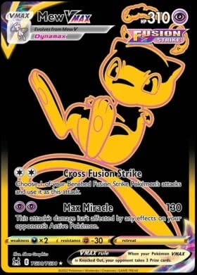 Pokémon Mew VMax – TG30 – Trainer Gallery – Lost Origin – Full Art – Holo-Folienkarte (1 Stück, Schwarz, Gold, 2.5 x 3.5 inches, Anime, Pokemon, Sammelkarte, Collectible Card) von Pokémon
