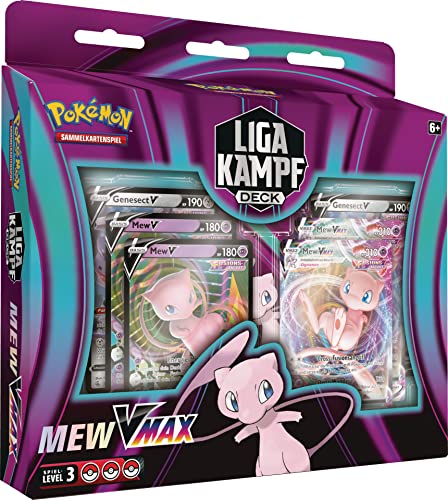 Pokémon-Sammelkartenspiel: Liga-Kampfdeck Mew-VMAX (1 spielbereites 60 Karten-Deck, 4 holografische V-Karten & 2 holografische VMAX-Karten) Pokémon-Sammelkartenspiel: Liga-Kampfdeck Mew-VMAX (1 spielbereites 60 Karten-Deck, 4 holografische V-Karten & 2 holografische VMAX-Karten) von Pokémon