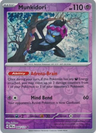 Pokemon - Munkidori 044/131 Prismatic Evolutions - Reverse Foil Einzelkarte Pokemon - Munkidori 044/131 Prismatic Evolutions - Reverse Foil Einzelkarte von Pokémon