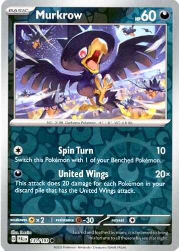 Pokemon Murkrow 135/193 - Paldea Evolved - Reverse Foil - Einzelkarte von Pokémon