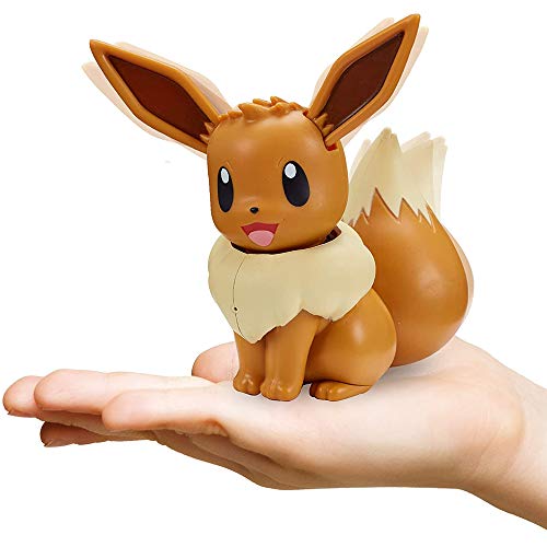 Pokémon My Partner Evoli Eevee, ca. 10 cm groß, interaktiv, reagiert auf Berührung und bewegt, mit Entdeckungs- und Trainingsmodus, PKW0031 von Pokémon