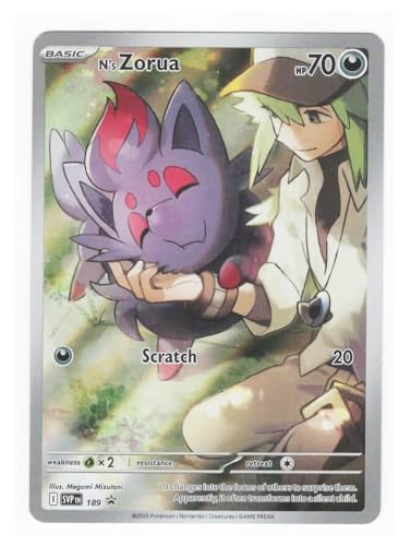 Pokemon - N's Zorua - SVP 189 Journey Together Black Star Promo - Illustrationskarte - Folie von Pokémon