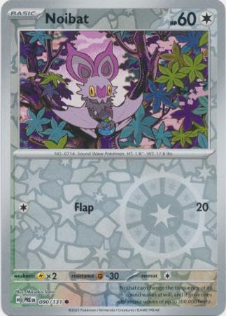Pokemon - Noibat 090/131 Prismatic Evolutions - Reverse Foil Einzelkarte Pokemon - Noibat 090/131 Prismatic Evolutions - Reverse Foil Einzelkarte von Pokémon