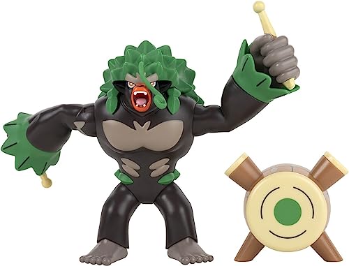 Pokémon PKW0182 – Epic Battle Figur - Rillaboom, offizielle bewegliche Figur, 30 cm von Pokemon