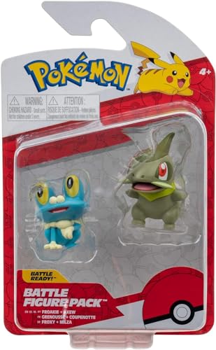 Pokémon PKW2645 - Battle Figure Pack - Milza & Froxy, offizielle detaillierte Figuren, je 5 cm von Pokémon