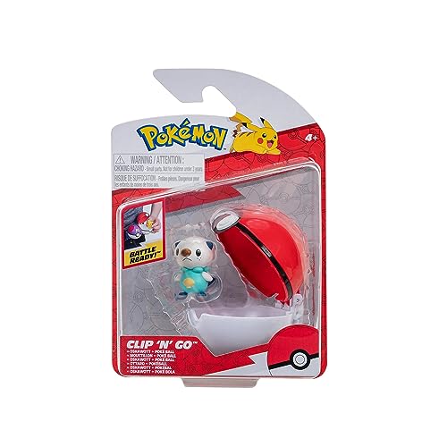 Pokémon PKW2661 - Clip'n'Go Pokéball - Plinfa & Pokéball, offizieller Pokéball mit detaillierter 5 cm Figur von Pokémon
