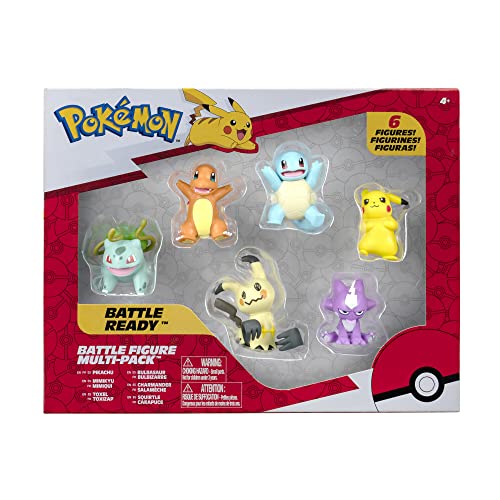 Pokémon PKW2684 - Battle Figure Multipack - 6er Pack, offizielle bewegliche Figuren, je 5 cm, Mehrfarbig von Pokémon