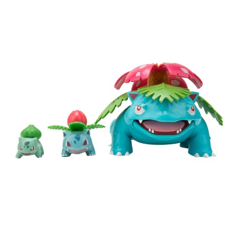 Pokémon PKW2775 Select Evolution 3er-Pack – 2 Bulbasauren, 3 Ivysaurier und 30,5 cm Venusaur-Kampffiguren, Mehrfarbig Pokémon PKW2775 Select Evolution 3er-Pack – 2 Bulbasauren, 3 Ivysaurier und 30,5 cm Venusaur-Kampffiguren, Mehrfarbig von Pokémon