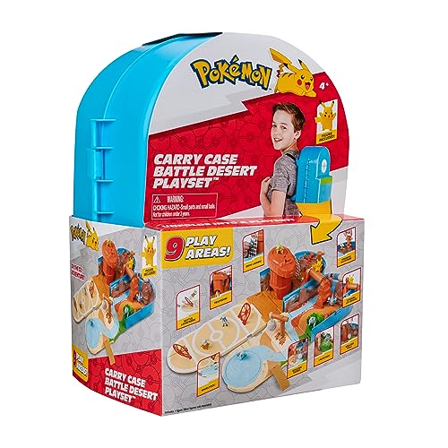 Pokémon PKW2836 - Tragbares Spielset - Wüstenarena, zusammenklappbare Spielwelt mit Pikachu Figur, ab 4 Jahren von Pokémon